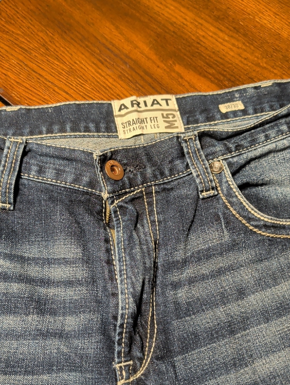 Ariat Men's Straight Leg Indigo Denim Jeans